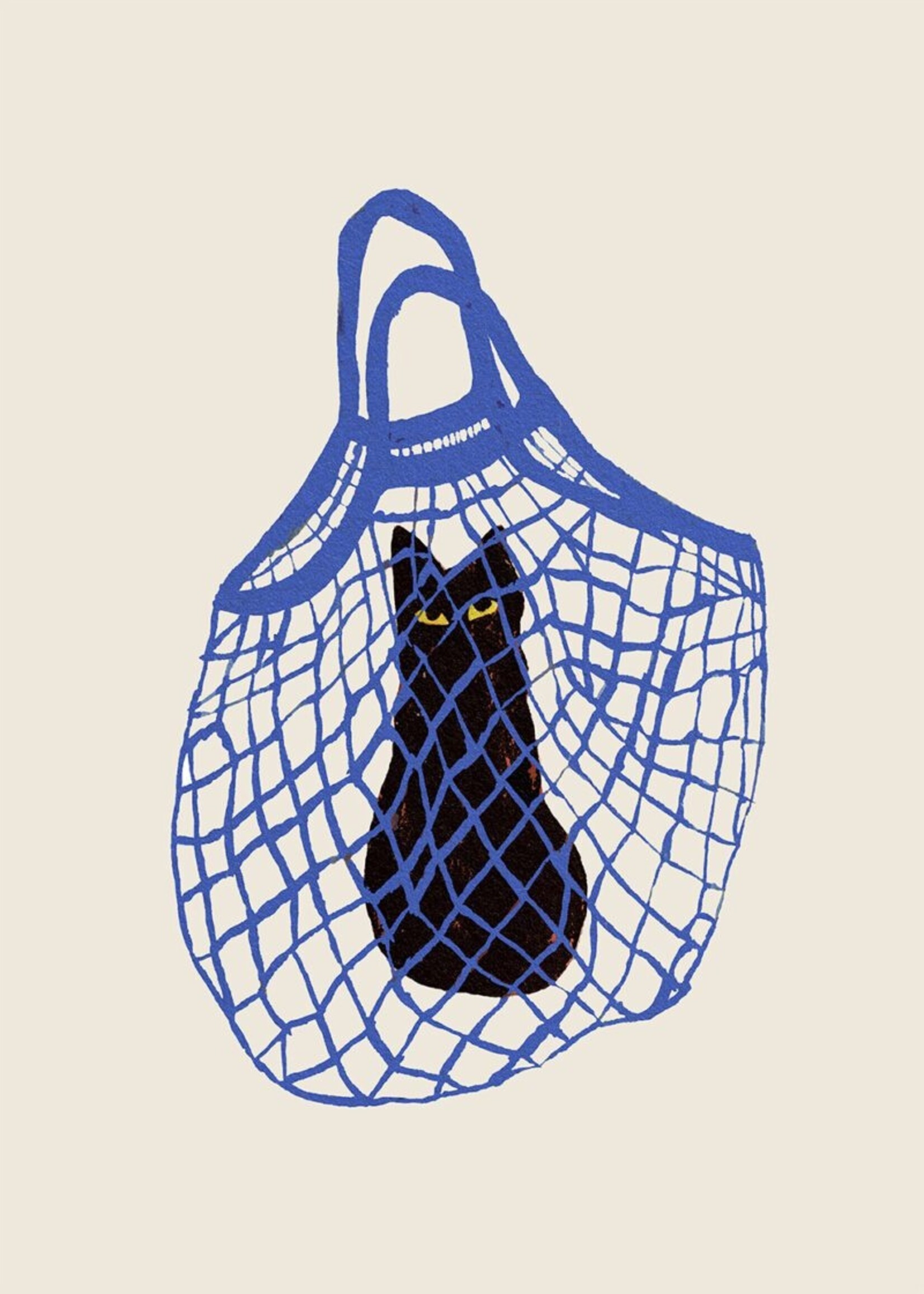 The Cat's in the Bag Print - by Chloe Pupero - A5