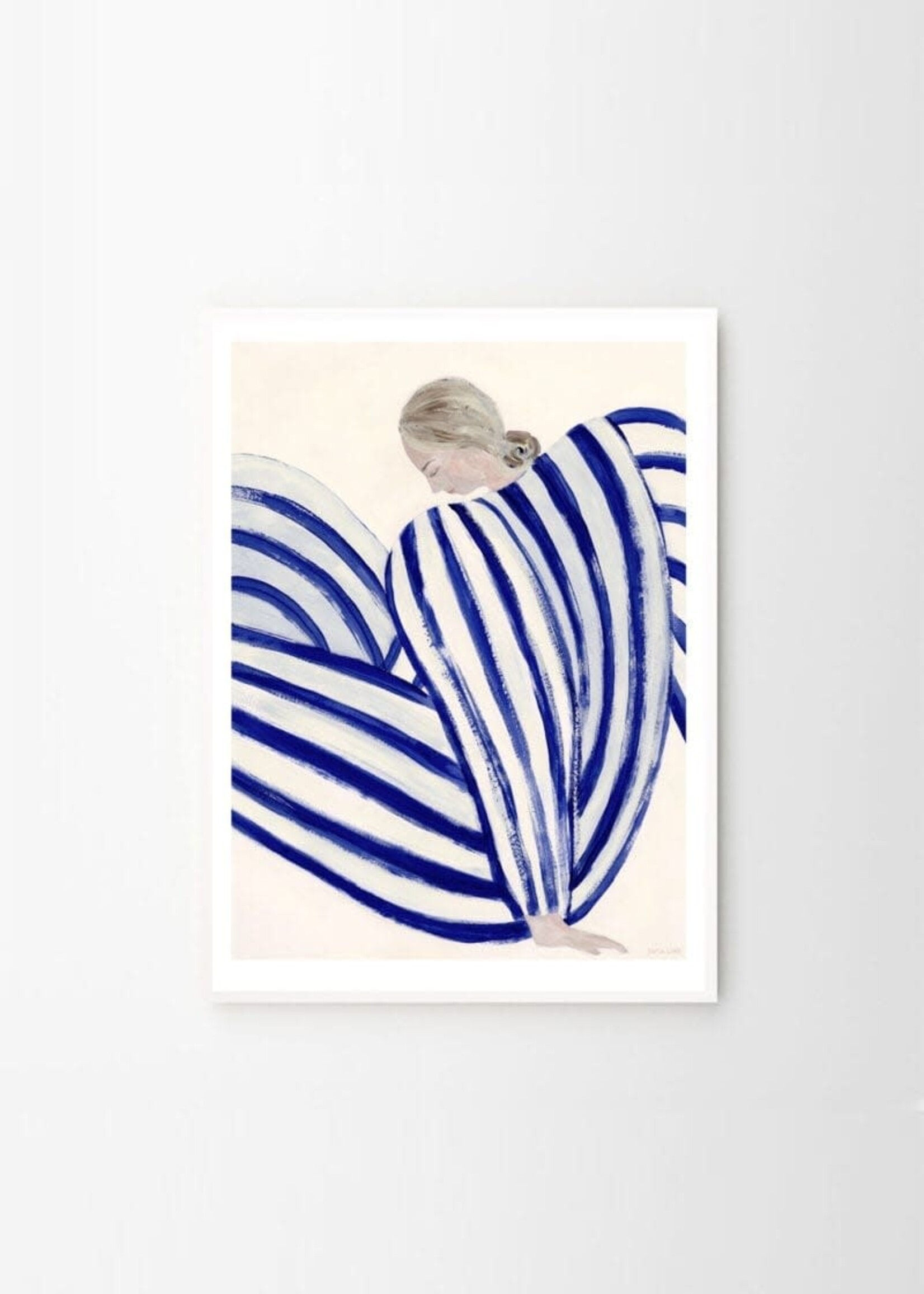 Blue Stripe at Concorde Print - by Sofia Lind - A5