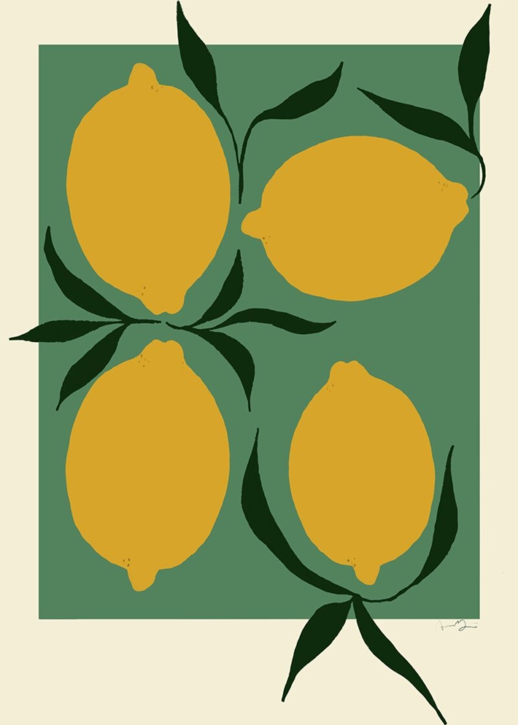 Afiche Green Lemon - par Anna Morner - A5