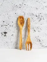 Organic Shaped Olive Wood Utensils Set