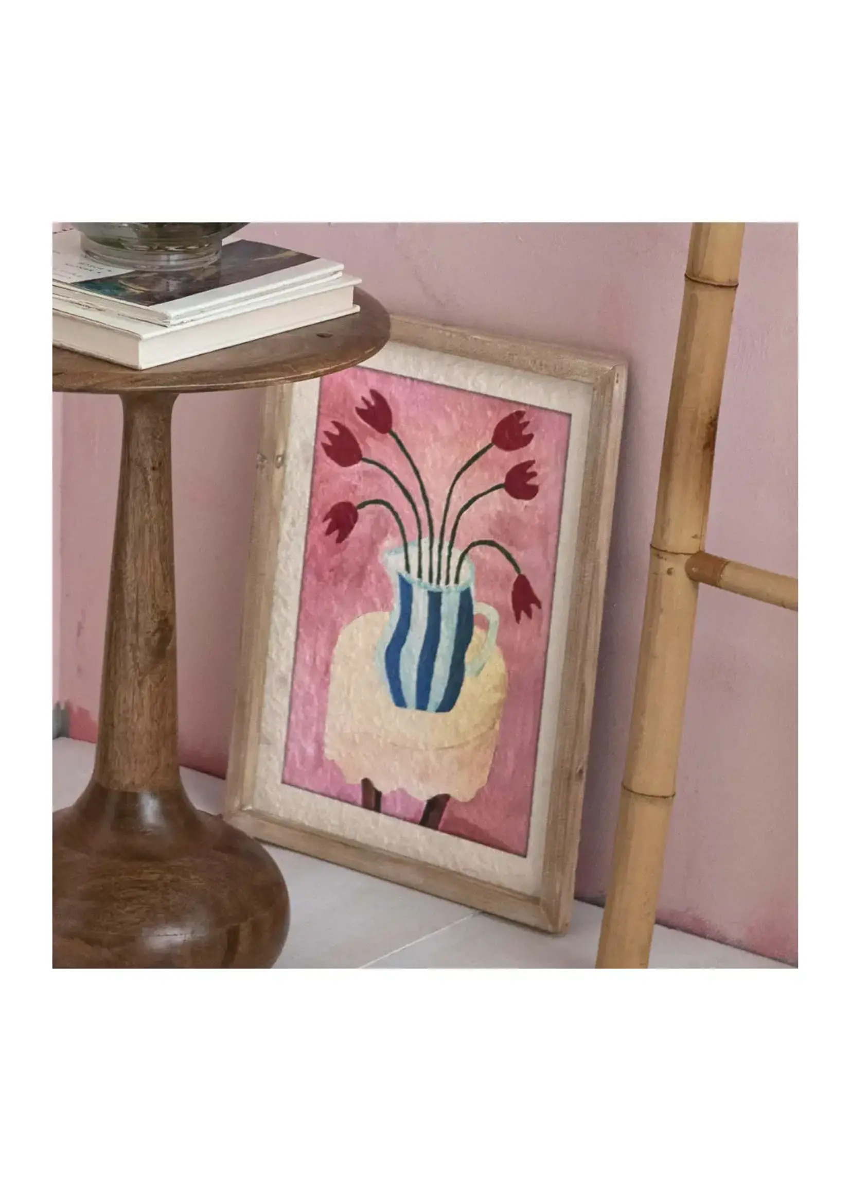 Wood Framed - Flowers in Vase