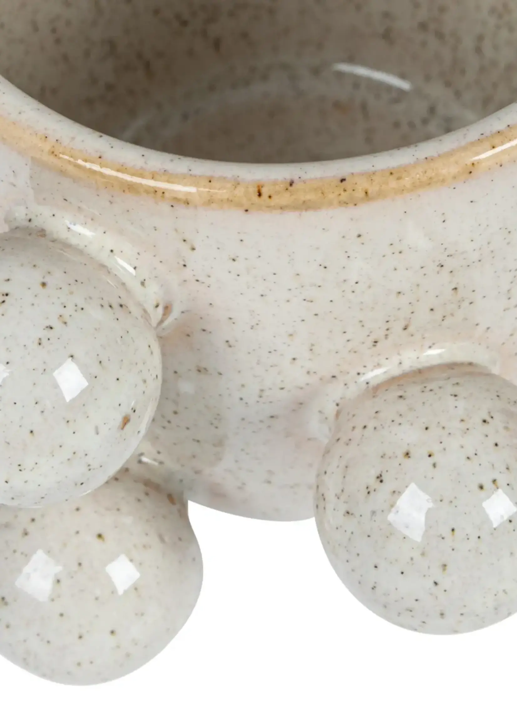 Stoneware Planter with Orbs