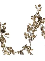 Pincone and Greens Garland. Golden