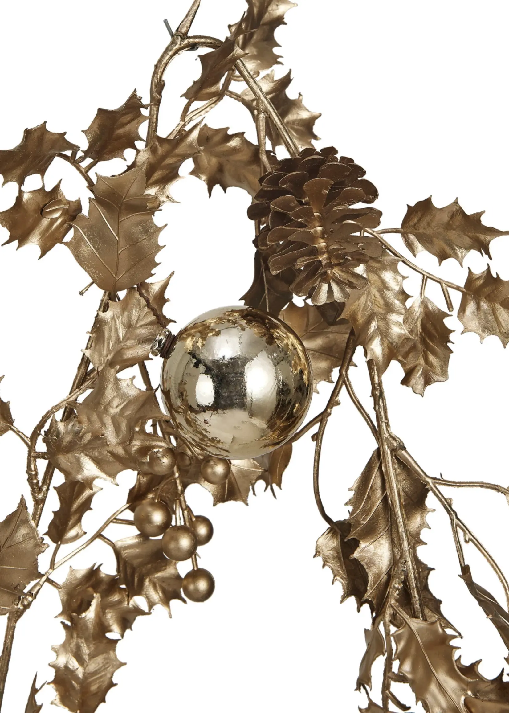 Pincone and Greens Garland. Golden