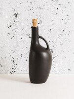 Stoneware Olive Oil Bottle - Matte Black