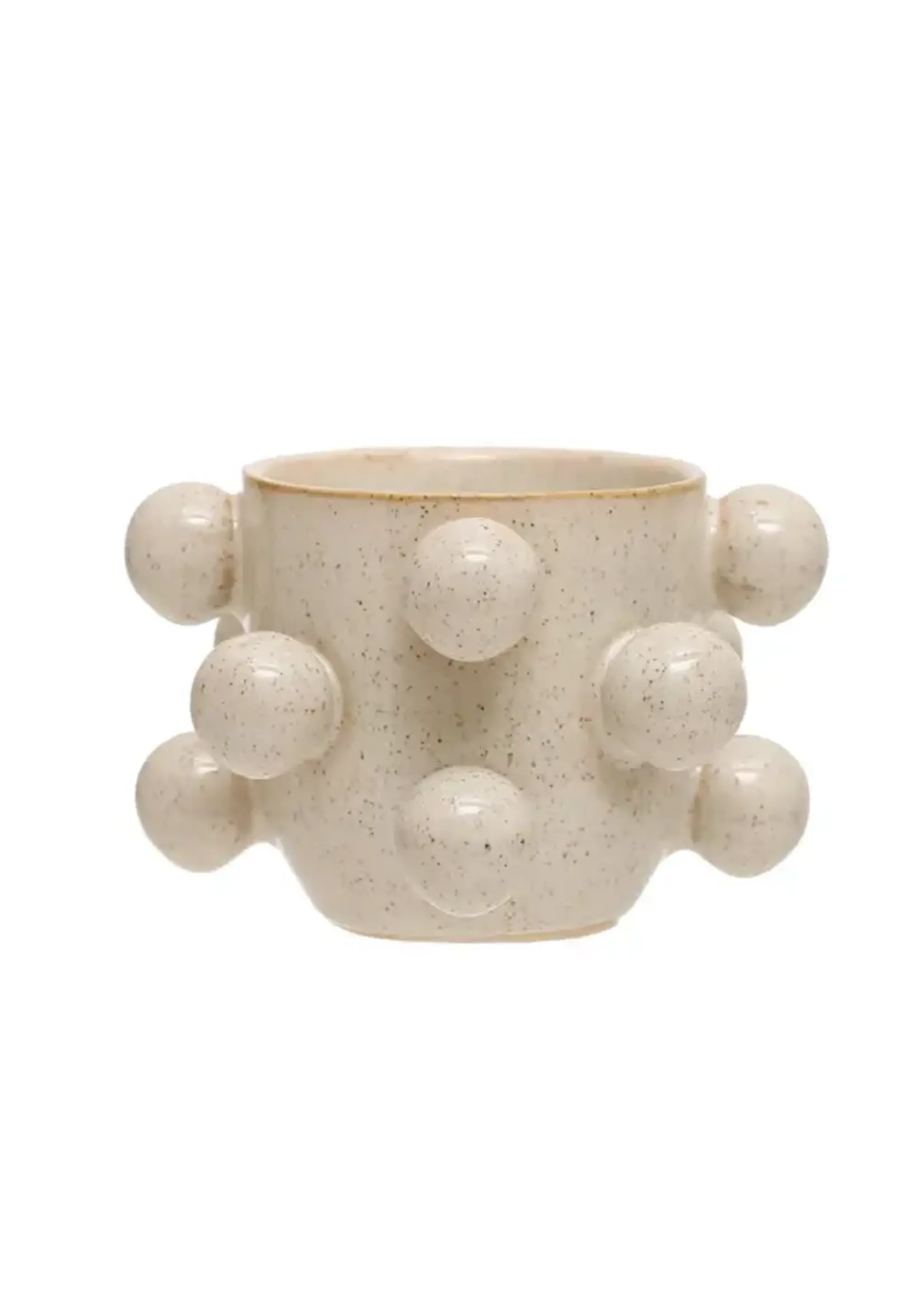 Stoneware Planter with Orbs