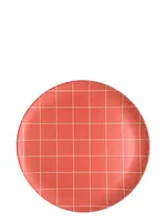 Xenia Taler Side Plate Coral Grid