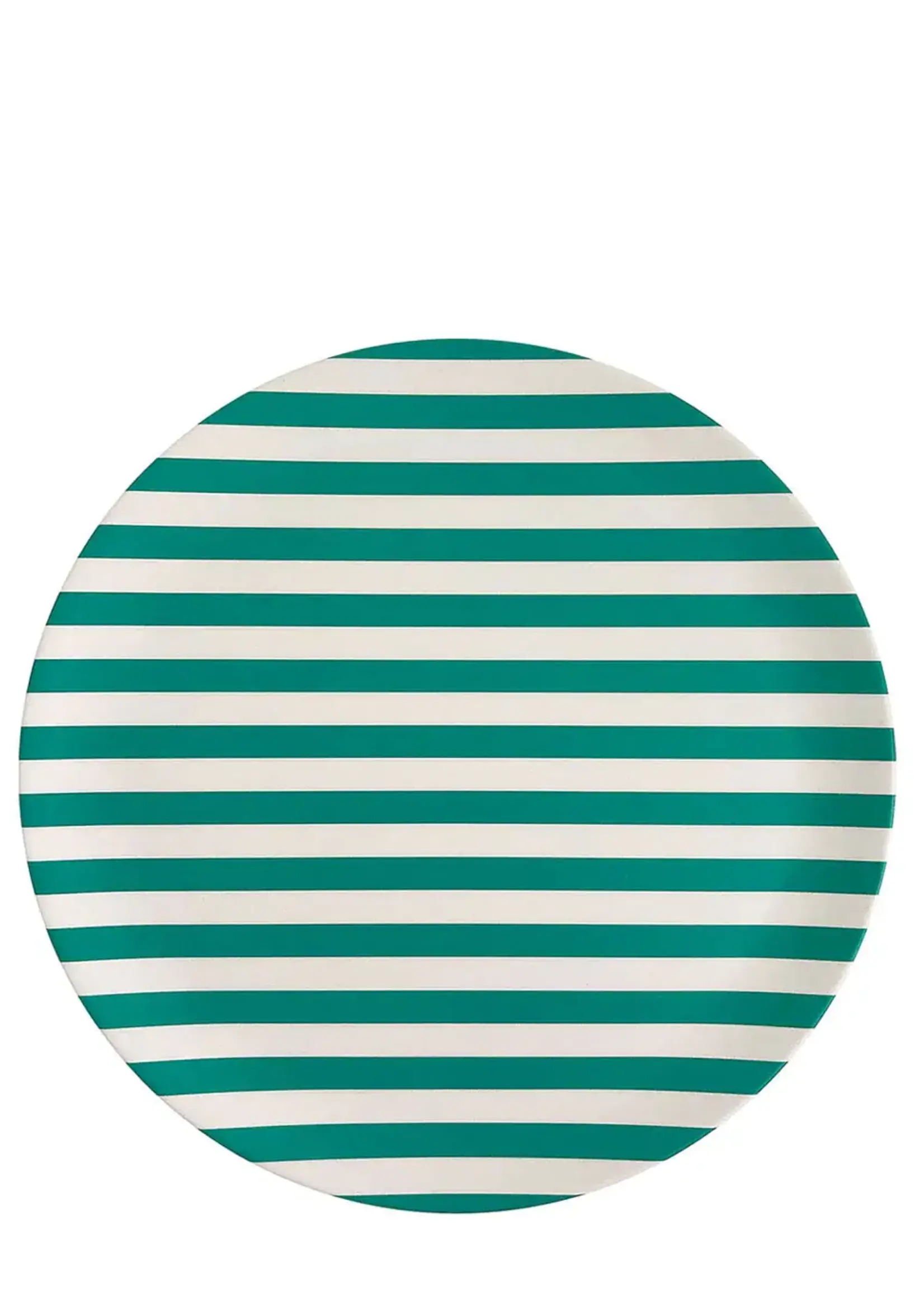 Xenia Taler Diner Plate Green Stripes