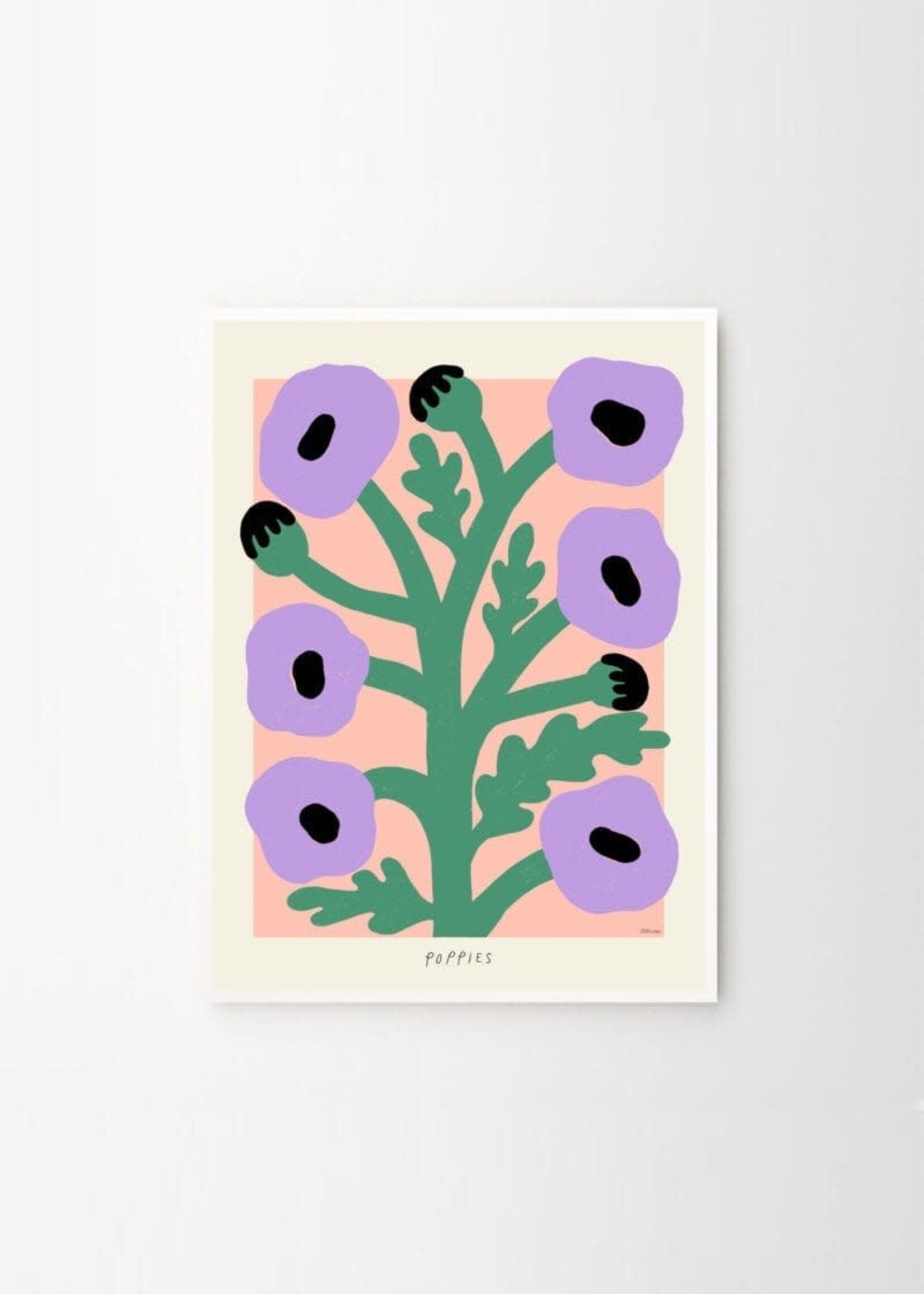 Purple Poppies - by Madelen Möllard - 30 x 40 cm