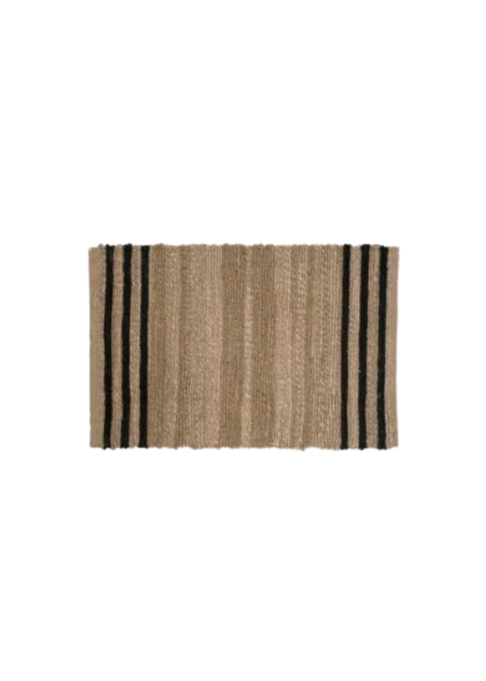 Tapis de Jute Rayures Noires