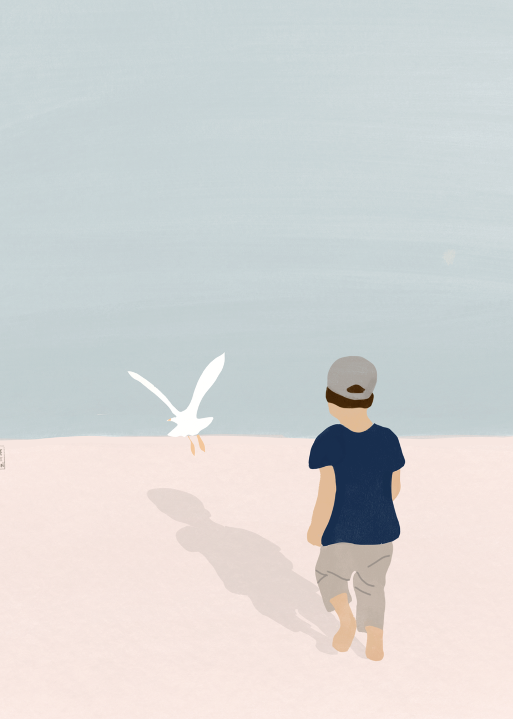 Geneviève Jobin Print N at the Beach (Choose Size)