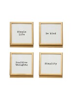 Gold Square Frame with Text