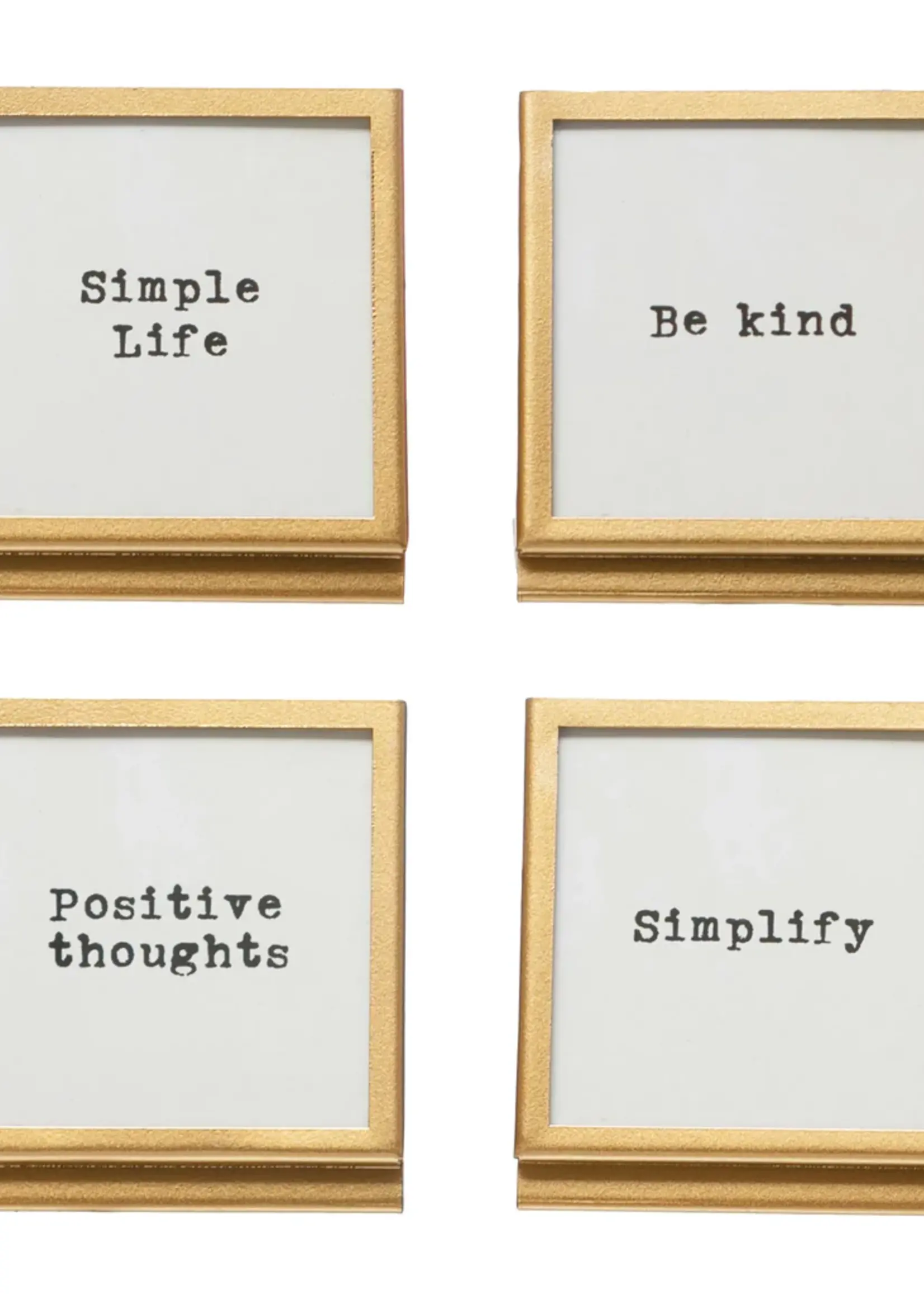 Gold Square Frame with Text - (Choose Style)