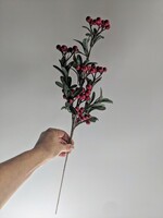 Faux Berry and Leaf Branch - Red
