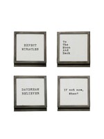 Black Square Frame with Text