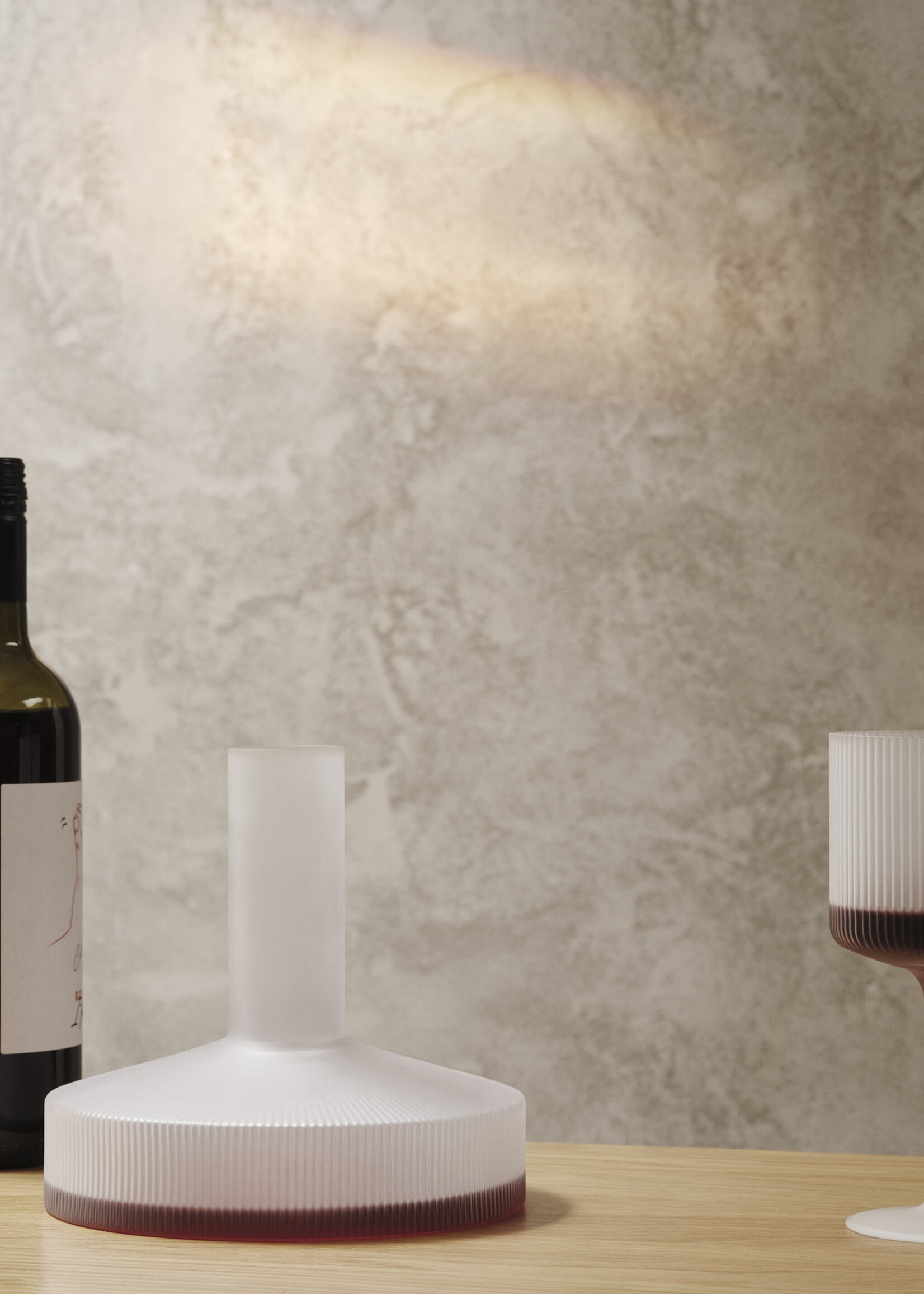 Ferm Living Ripple Wine Carafe - Frosted