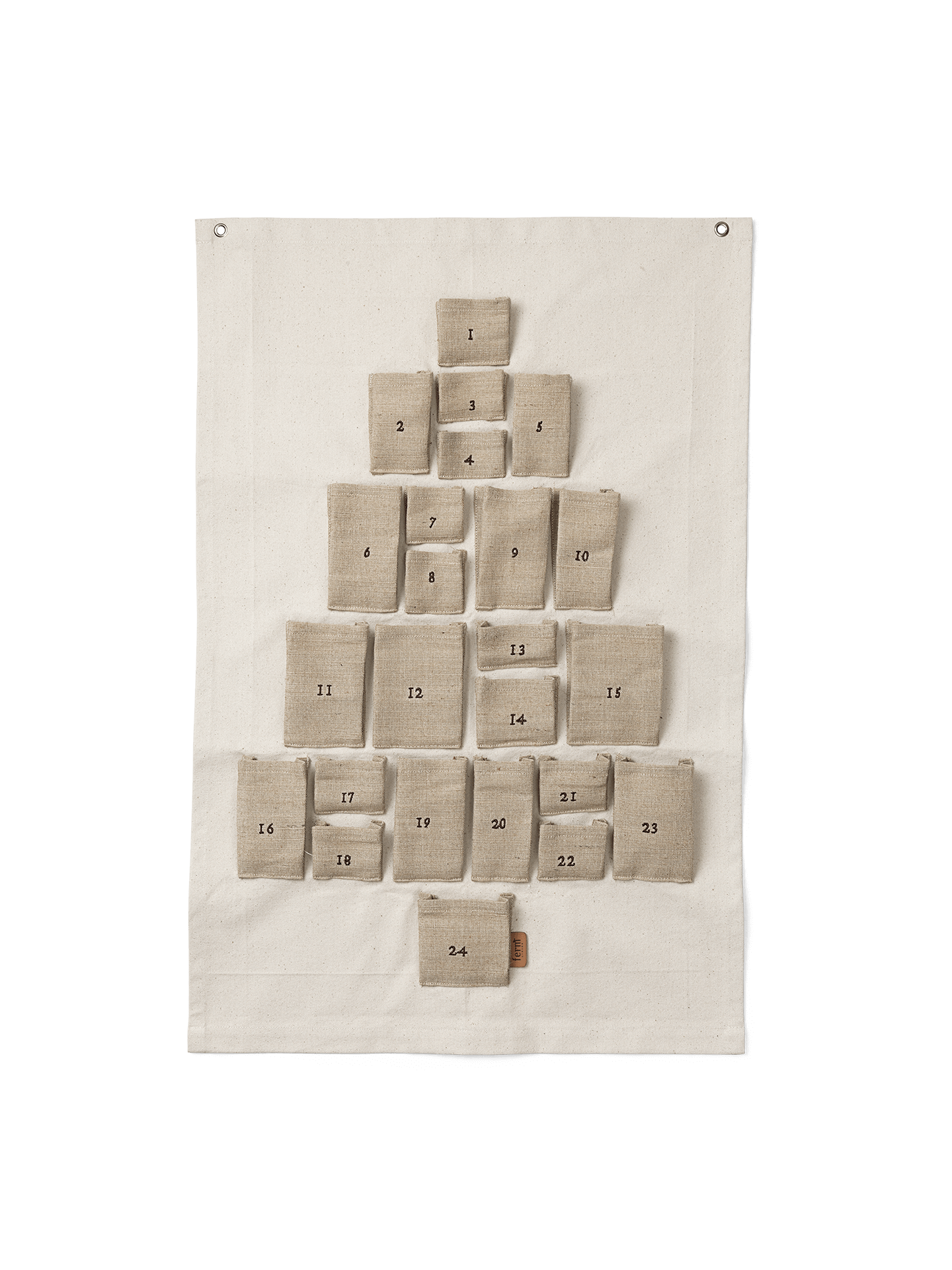 クリスマス ferm LIVING Pine Christmas Calendar mini Pine Christmas Calendar - Mini - Natural - Chez Nous Chez Vous