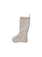Golden Quilted Christmas Stocking