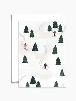 Sliding into the Festivities - Greeting Card