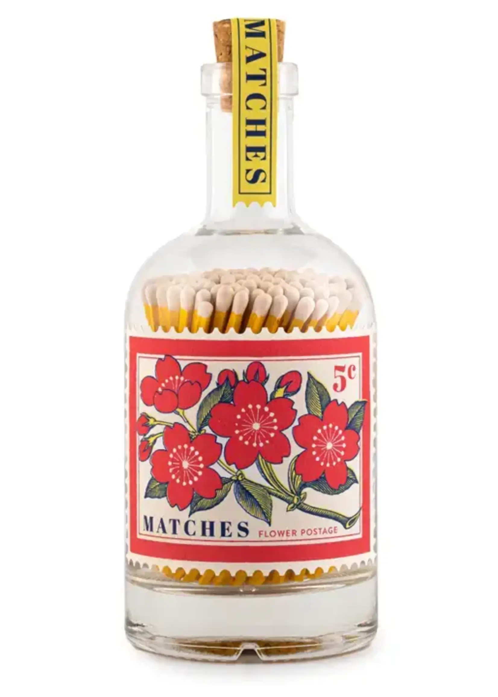 Bouteille D'Allumettes Fleurs