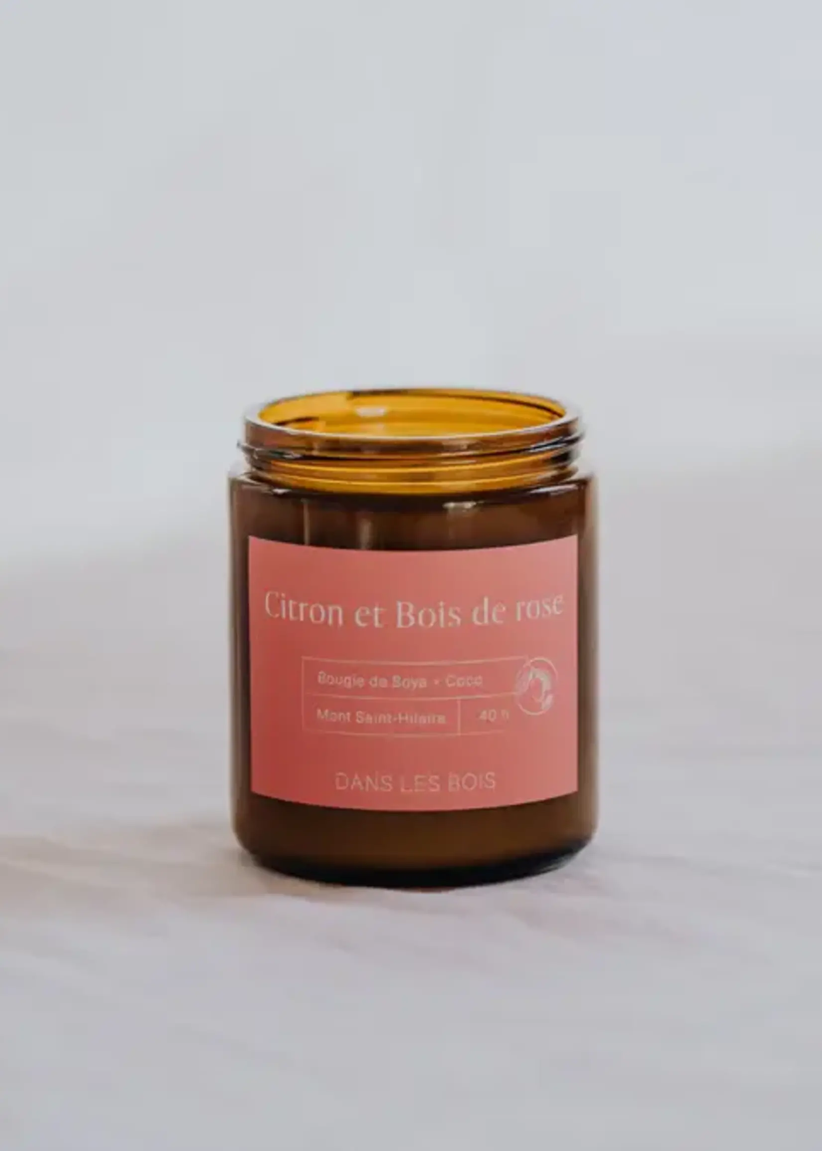 Dans Les Bois Bougie - Citron & Bois de Rose