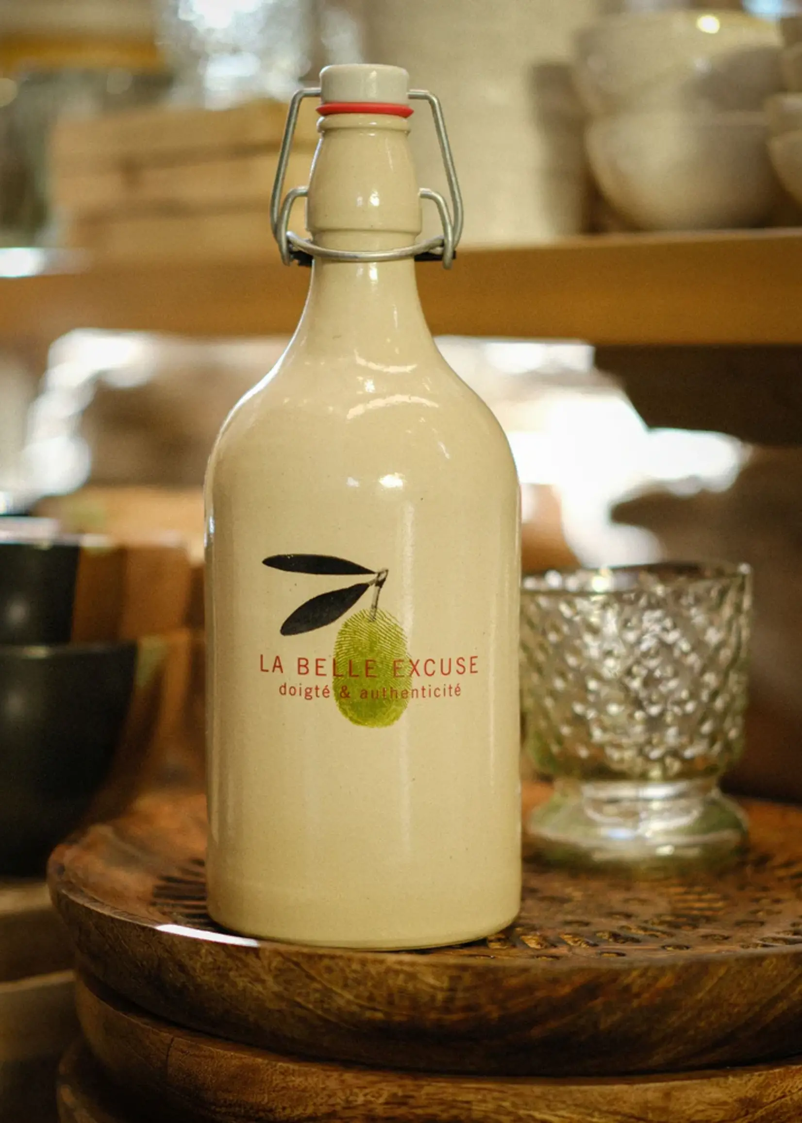 La Belle Excuse Huilier céramique - huile d'olive verte extra vierge