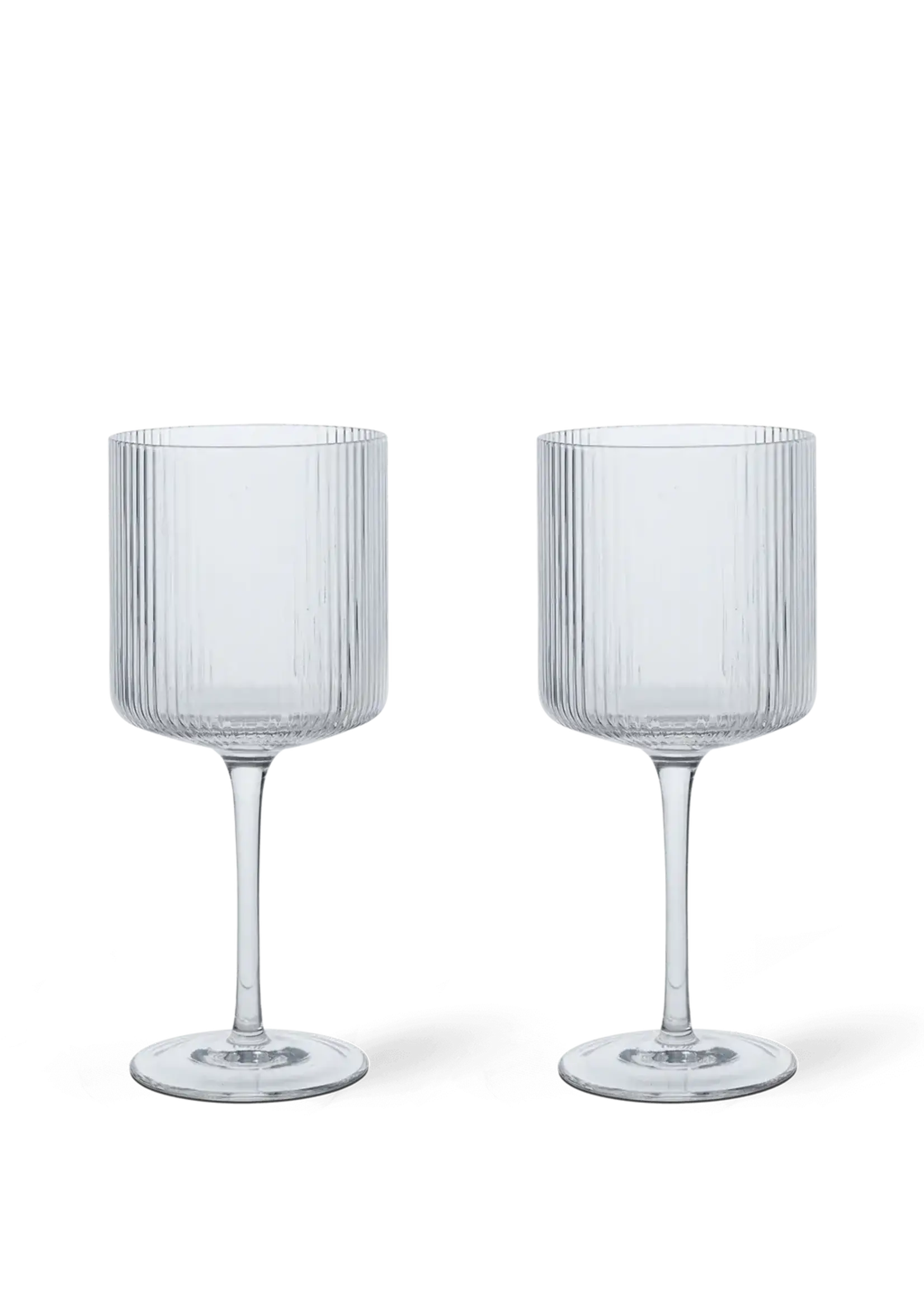 Ferm Living Verres Vin Rouge Ripple - Ensemble de 2