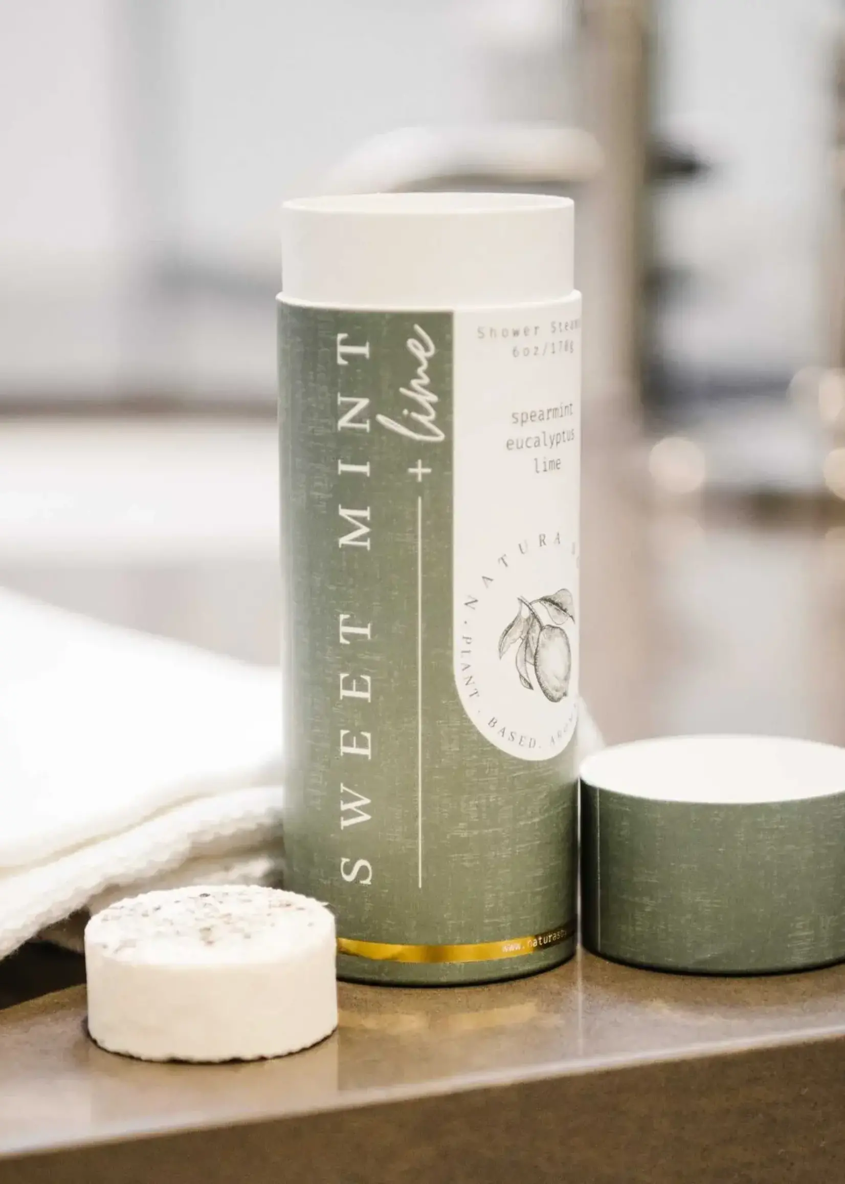 Natura Soy Pastilles de Douches - Eucalyptus Menthe Verte Lime