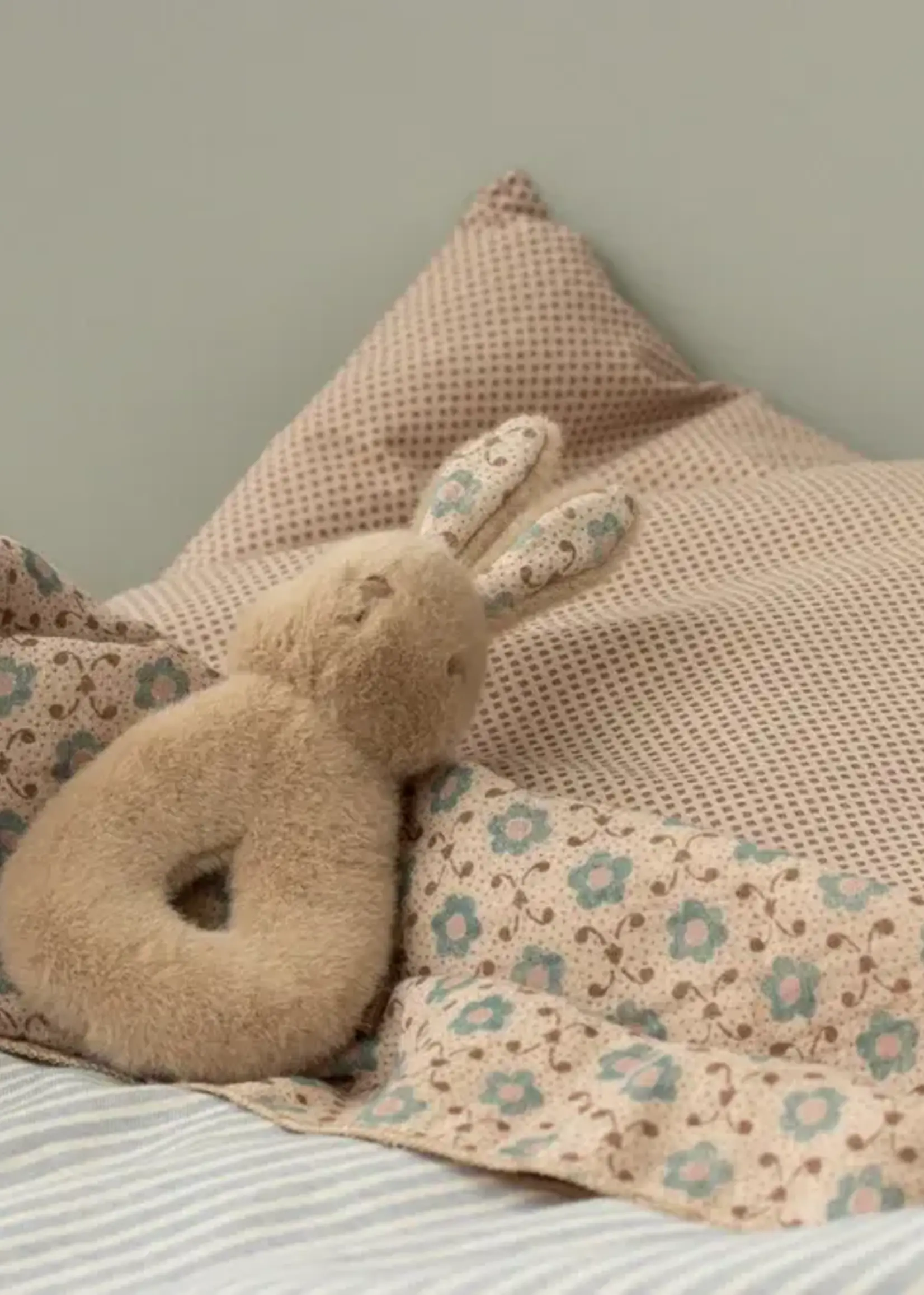 Rabbit Rattle Set - Cream Peach