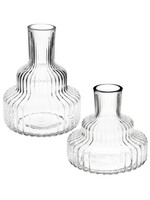 Grand Vase en Verre Strié