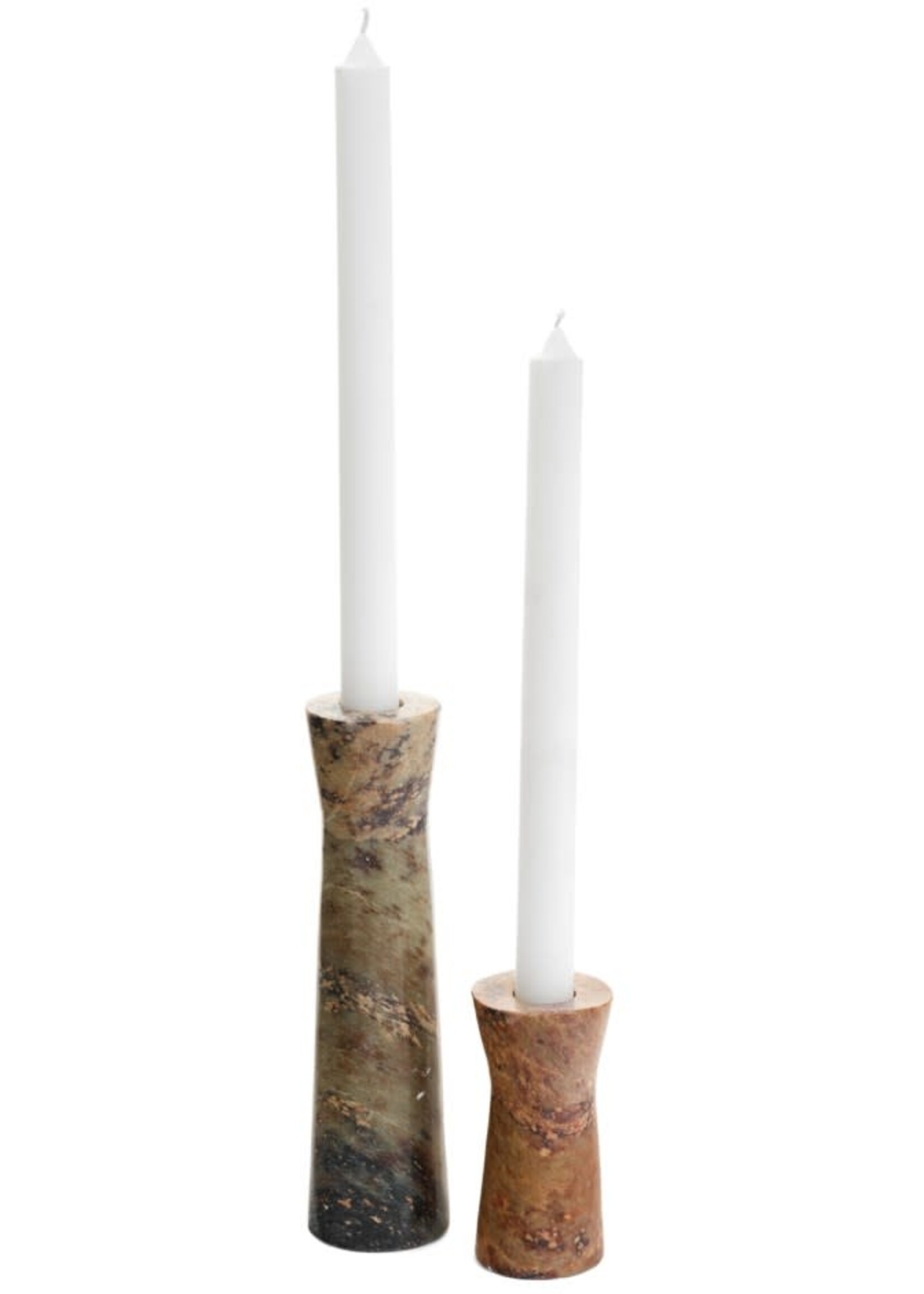 Brown Soap Stone Candle Holder - Small