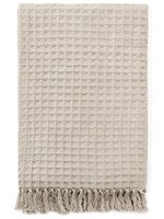 Jeté Gaufré en Coton Beige