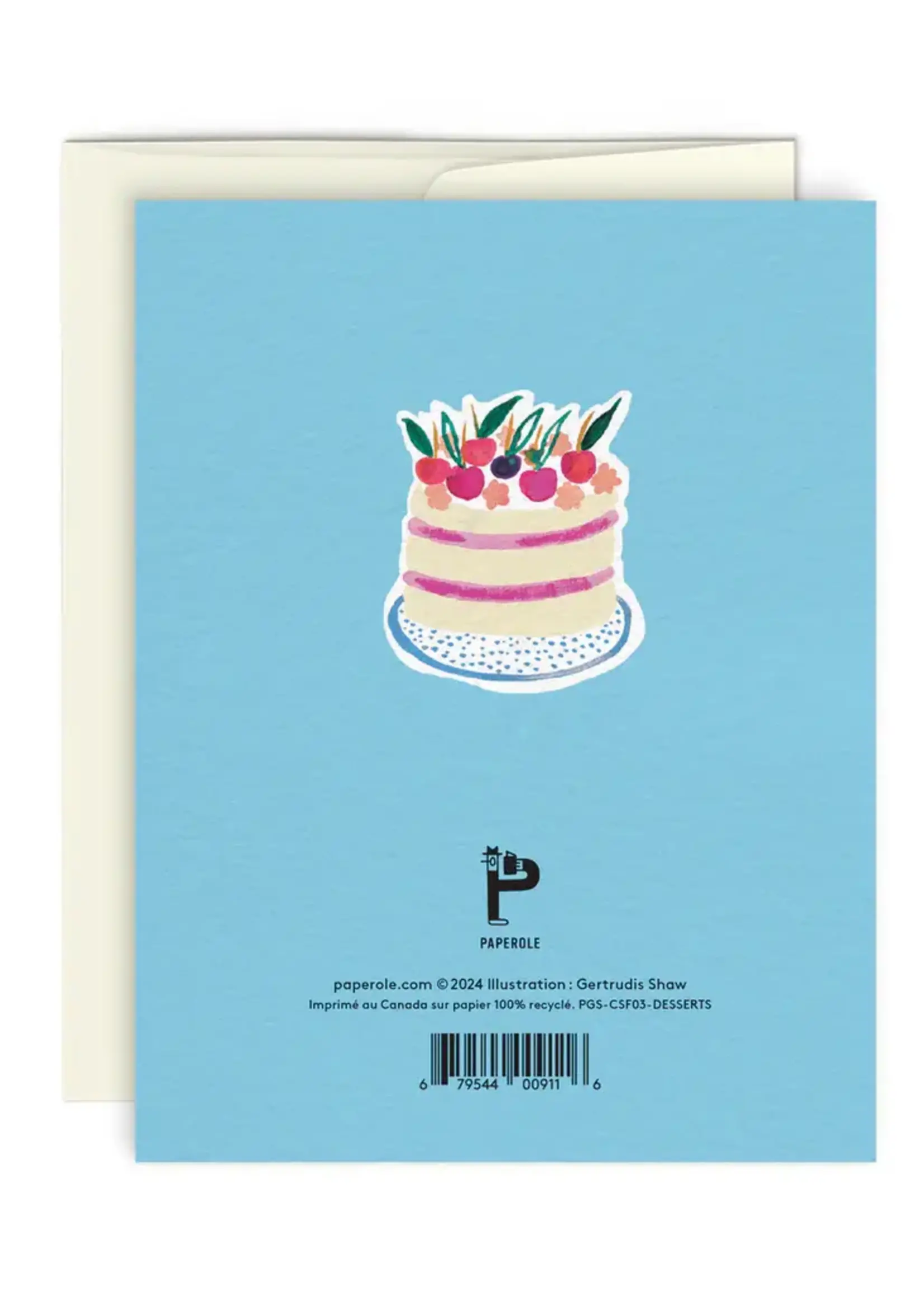 Paperole Greeting Card - Desserts