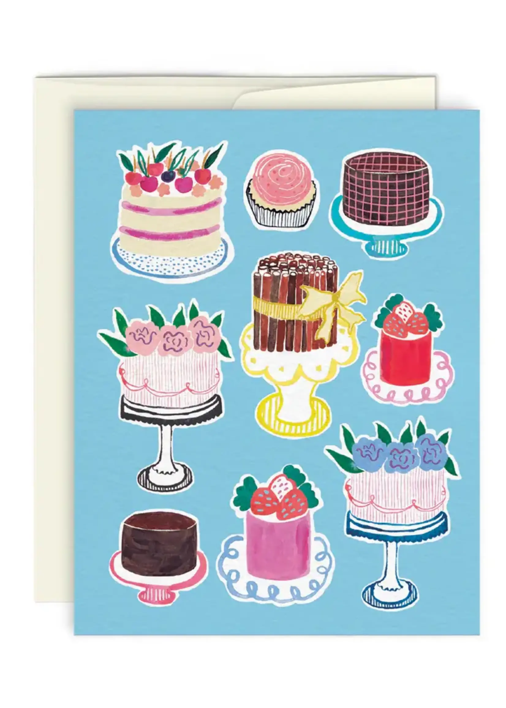 Paperole Greeting Card - Desserts
