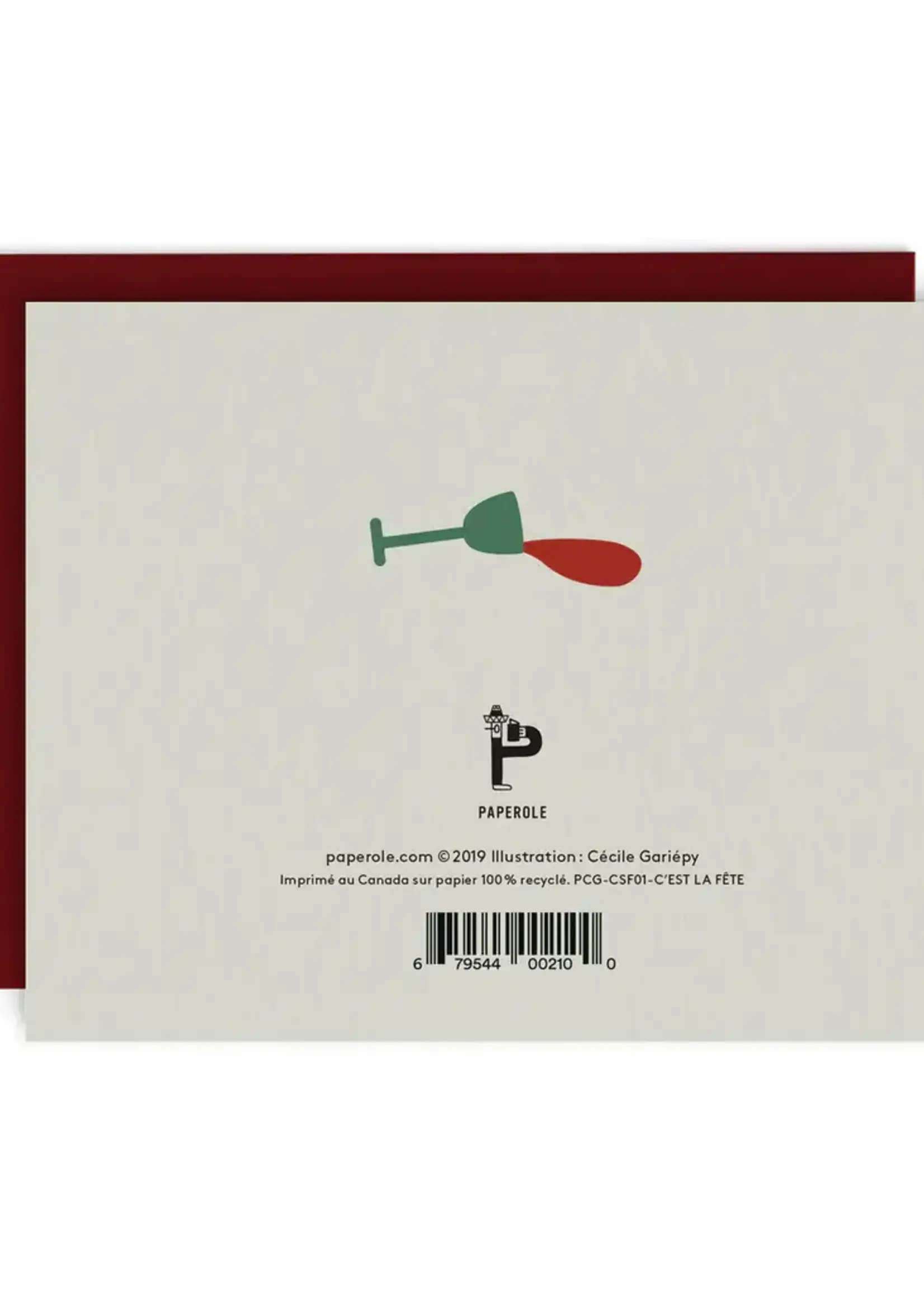 Paperole Carte de Souhaits - C'est La Fête