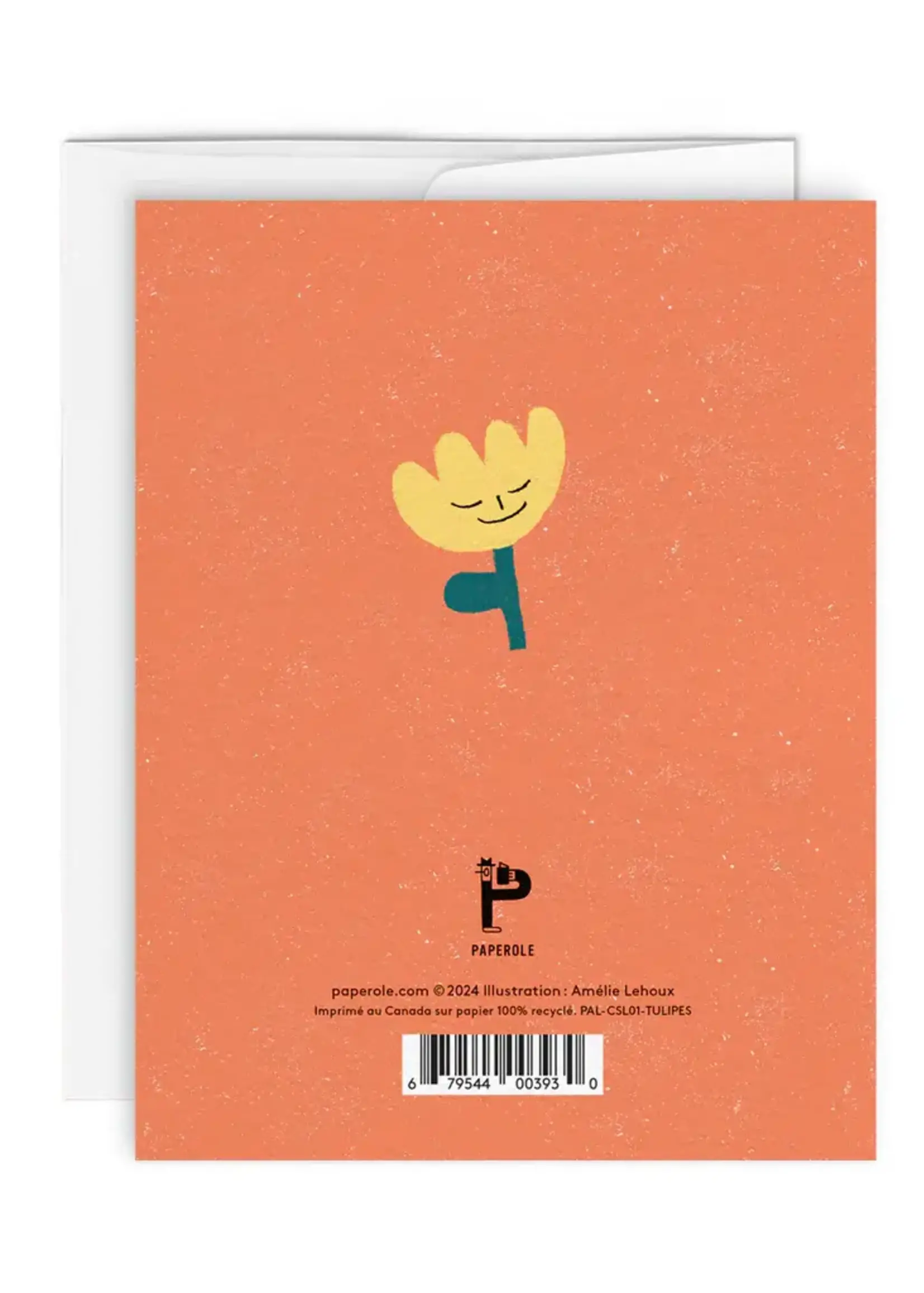 Paperole Greeting Card - Tulipes