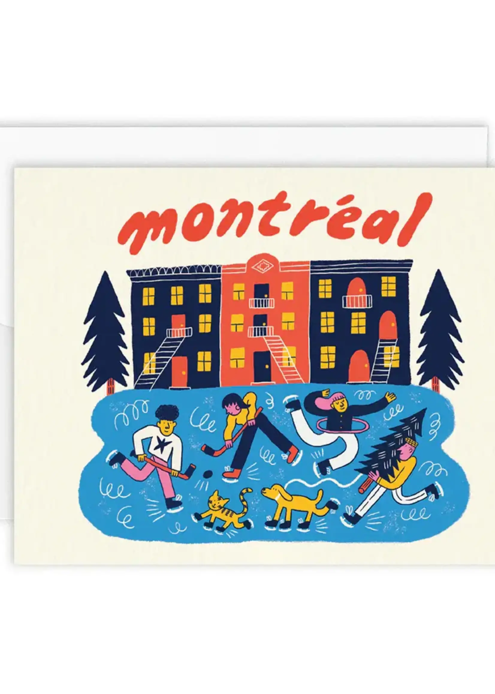 Paperole Greeting Card - Scène d'Hiver