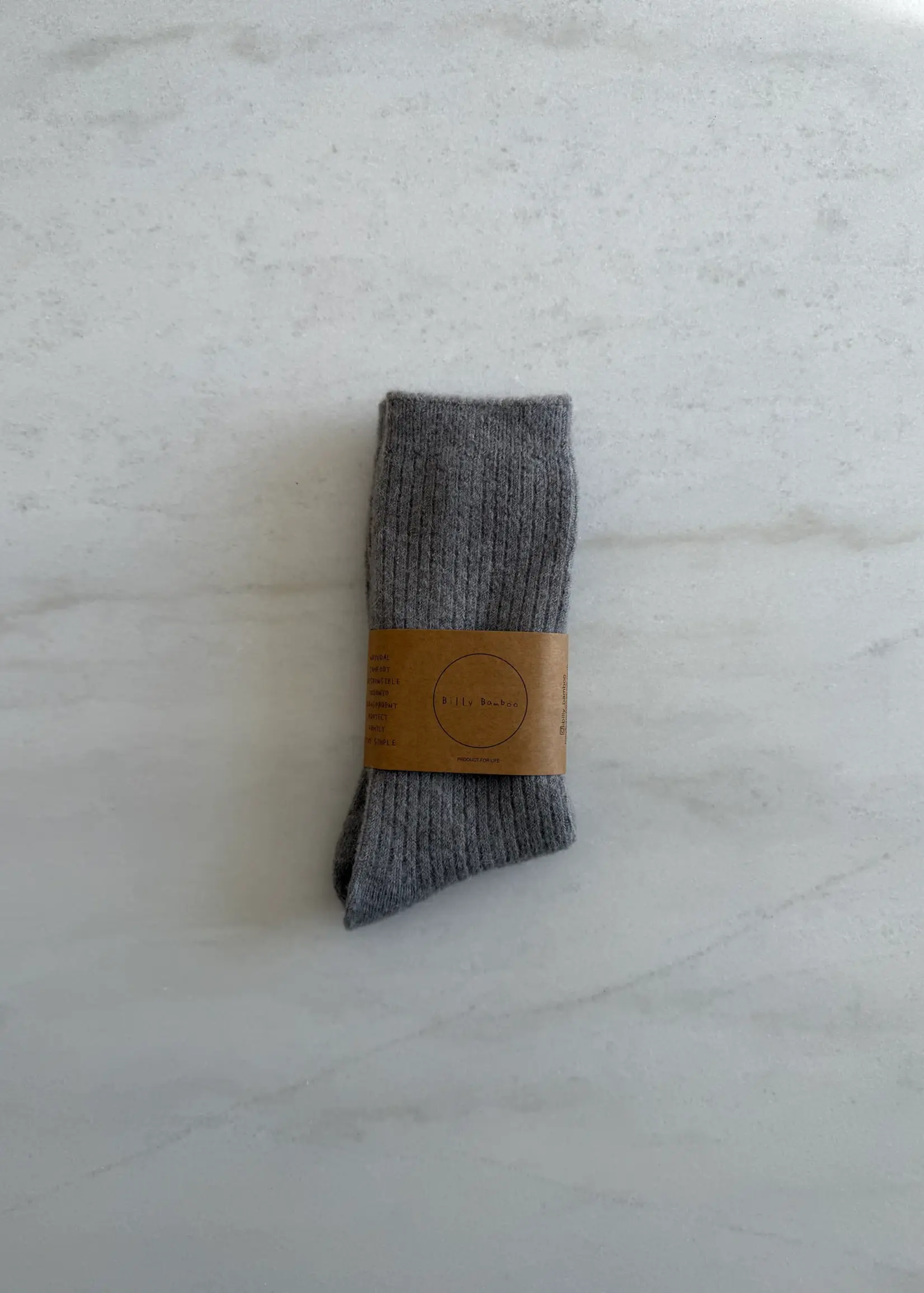 Billy Bamboo Alpaca Cabin Socks - Light Gray