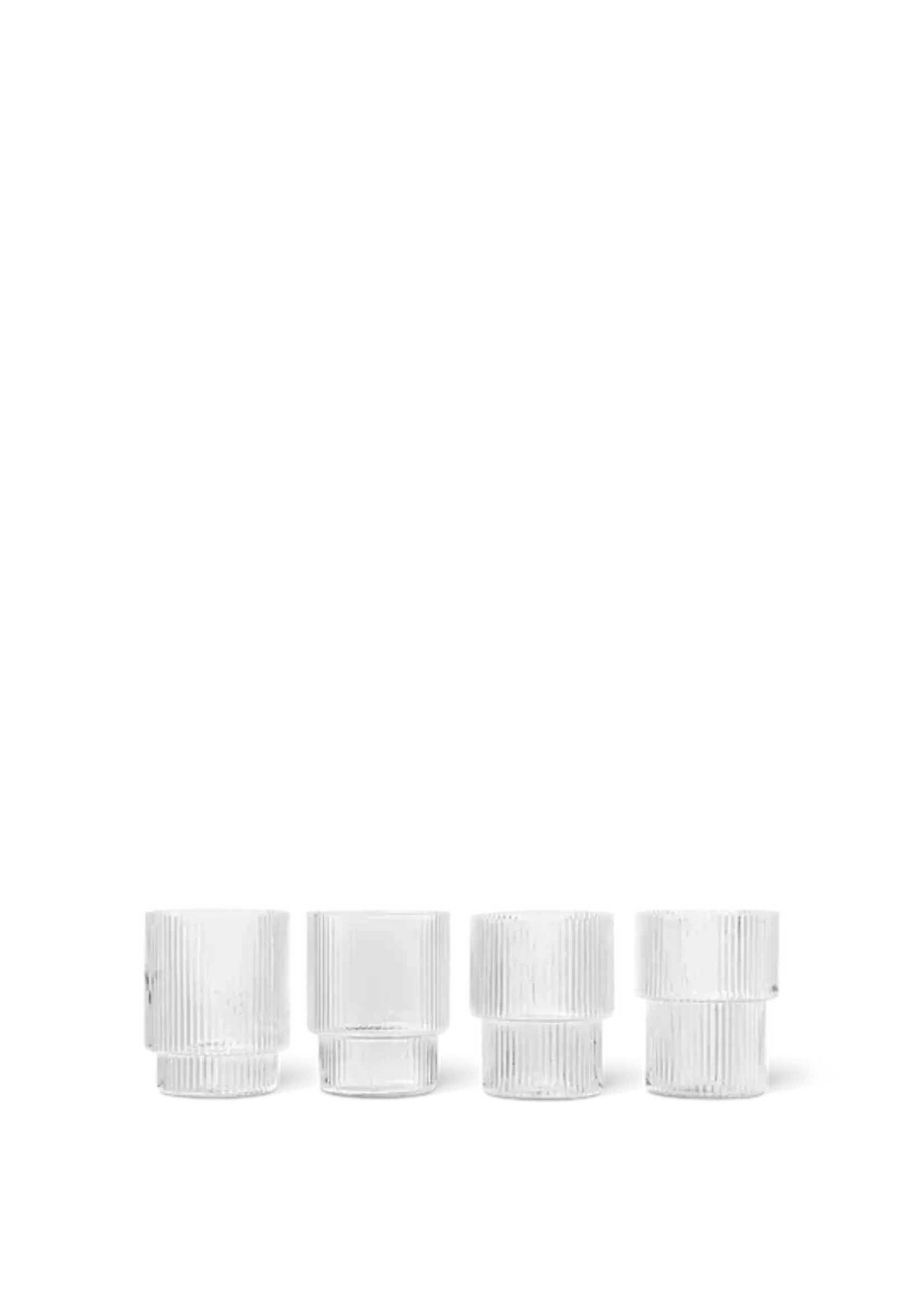 Ferm Living Verres Ripple (Ens. de 4)