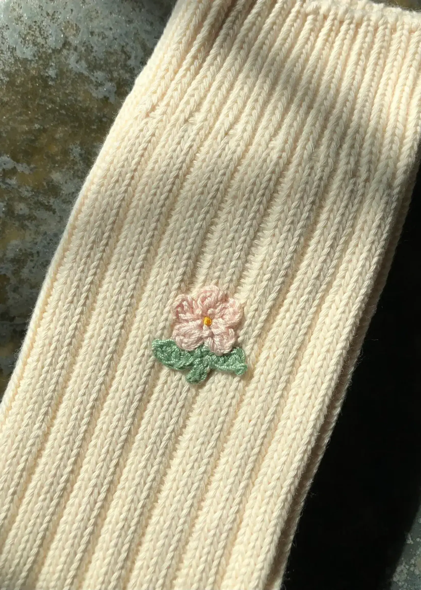 Billy Bamboo Chaussettes Crochet Fleur Rose