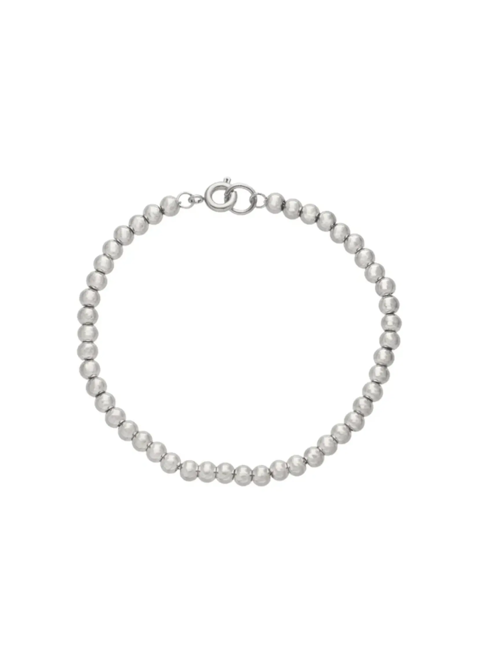 Ken & Jame Silver Beaded Bracelet