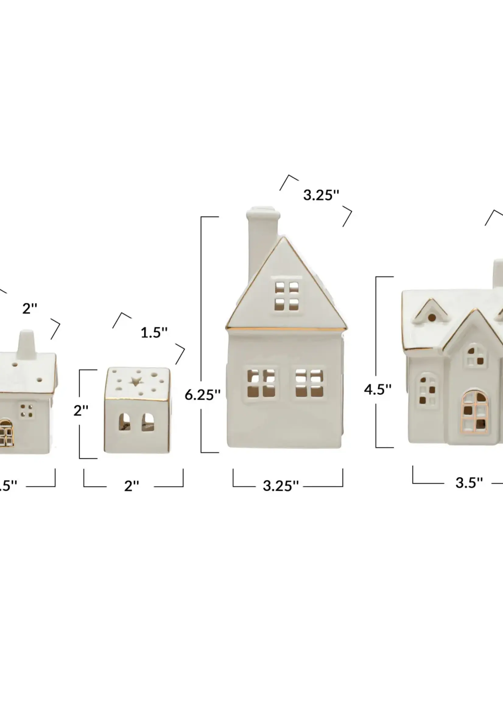 Village House with LED Light - Choose Style
