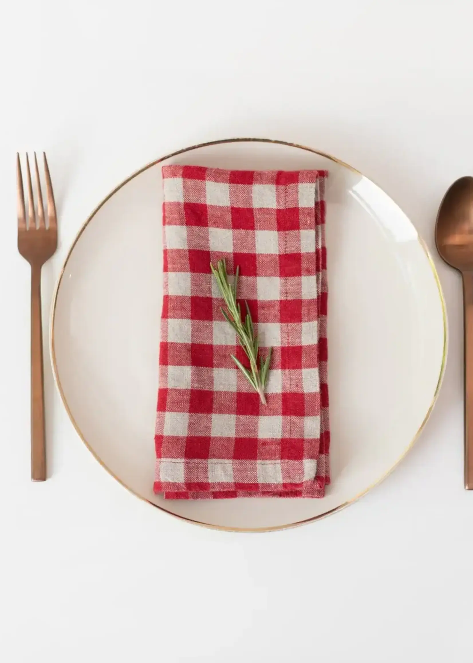 Noël - Serviettes - Vichy Rouge