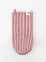 Oven Mitt - Red Natural Stripes