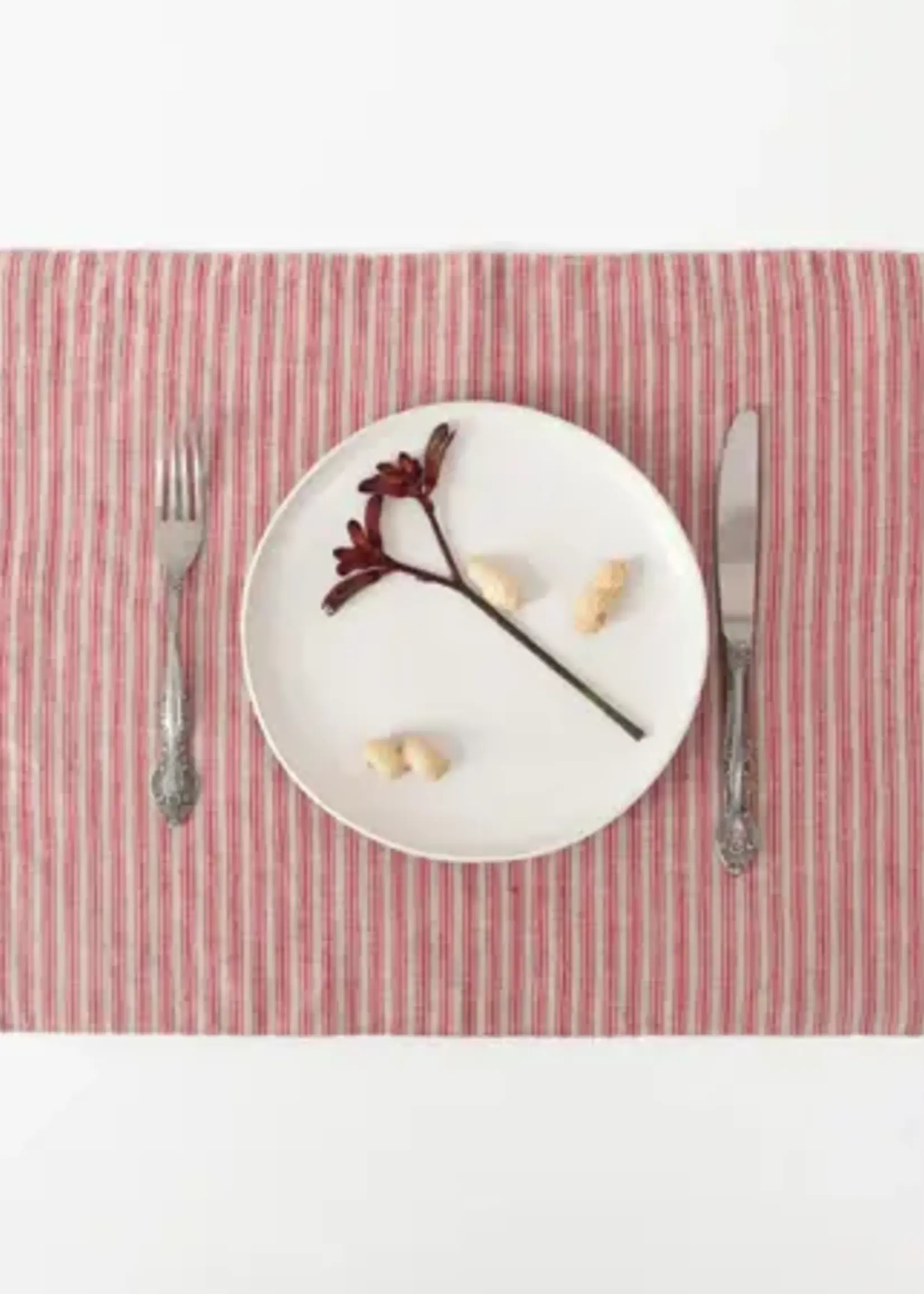 Linen Placemat Natural with Red Stripe