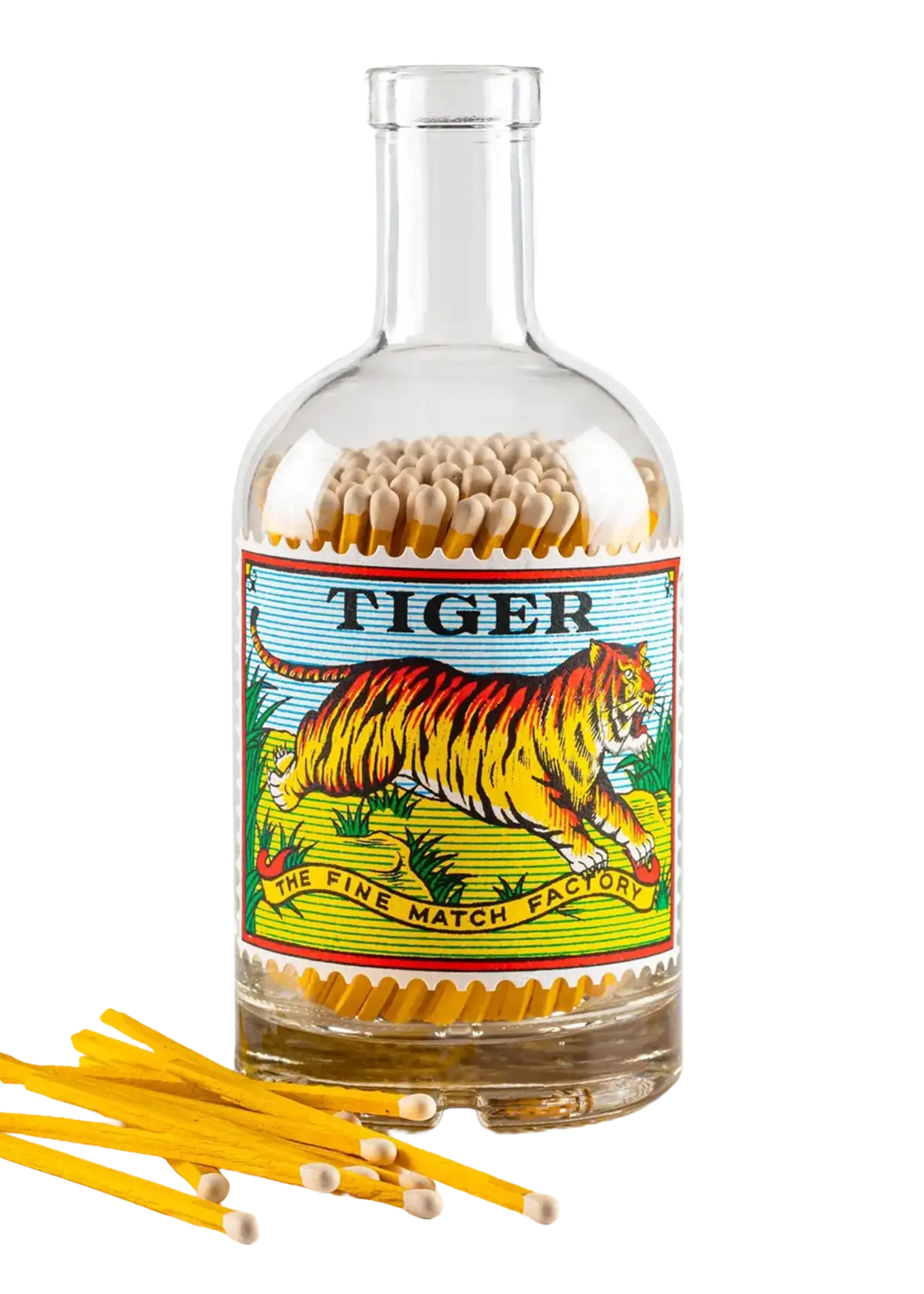 Bouteille d'Allumettes Timbre Tigre