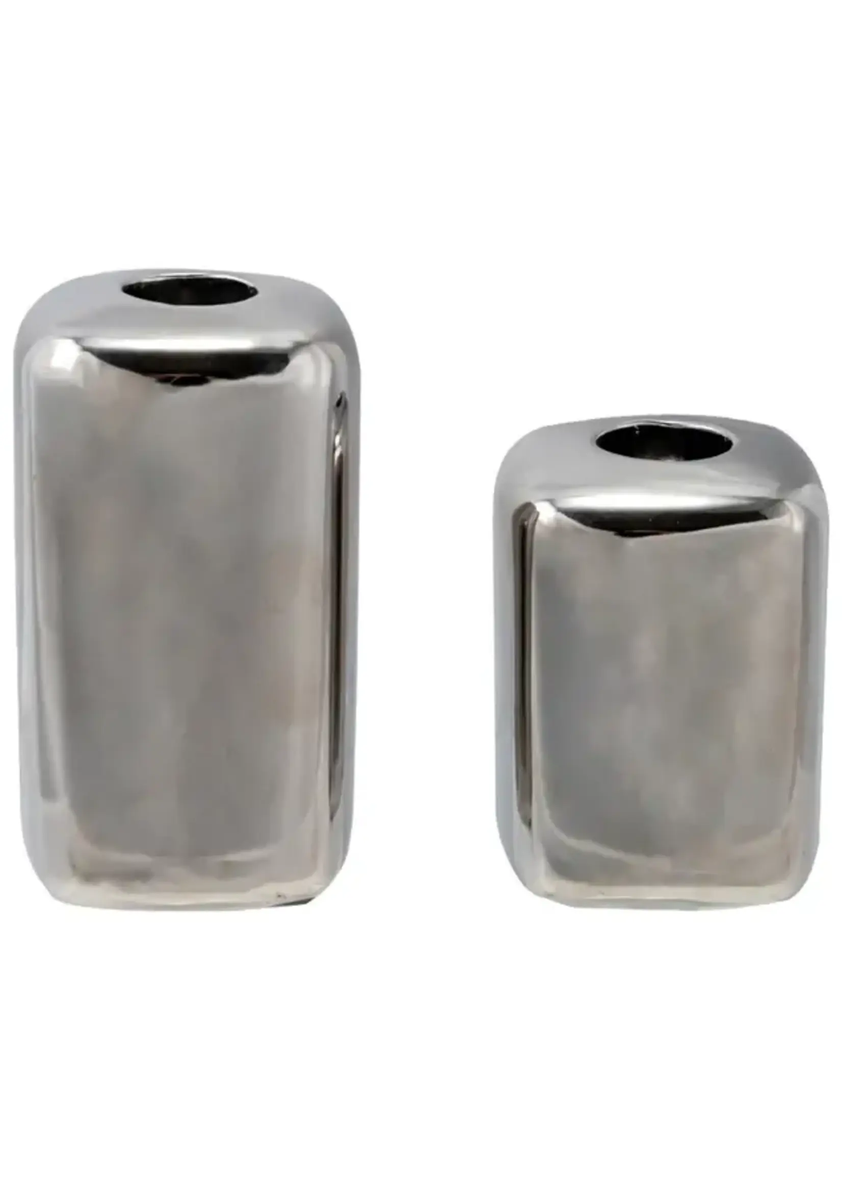Taper Holders, Chrome Finish - Set of 2