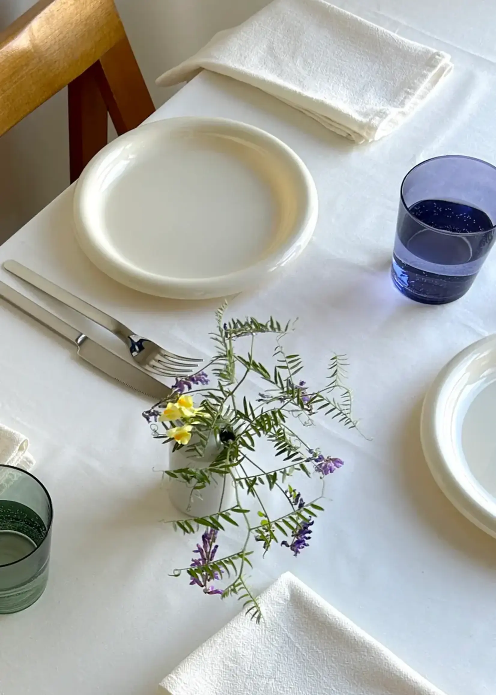 Xenia Taler Assiettes à Salade Rolli, Crème - Lot de 4