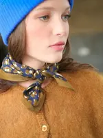 Bellemme Scarf Small - Navy Leopard