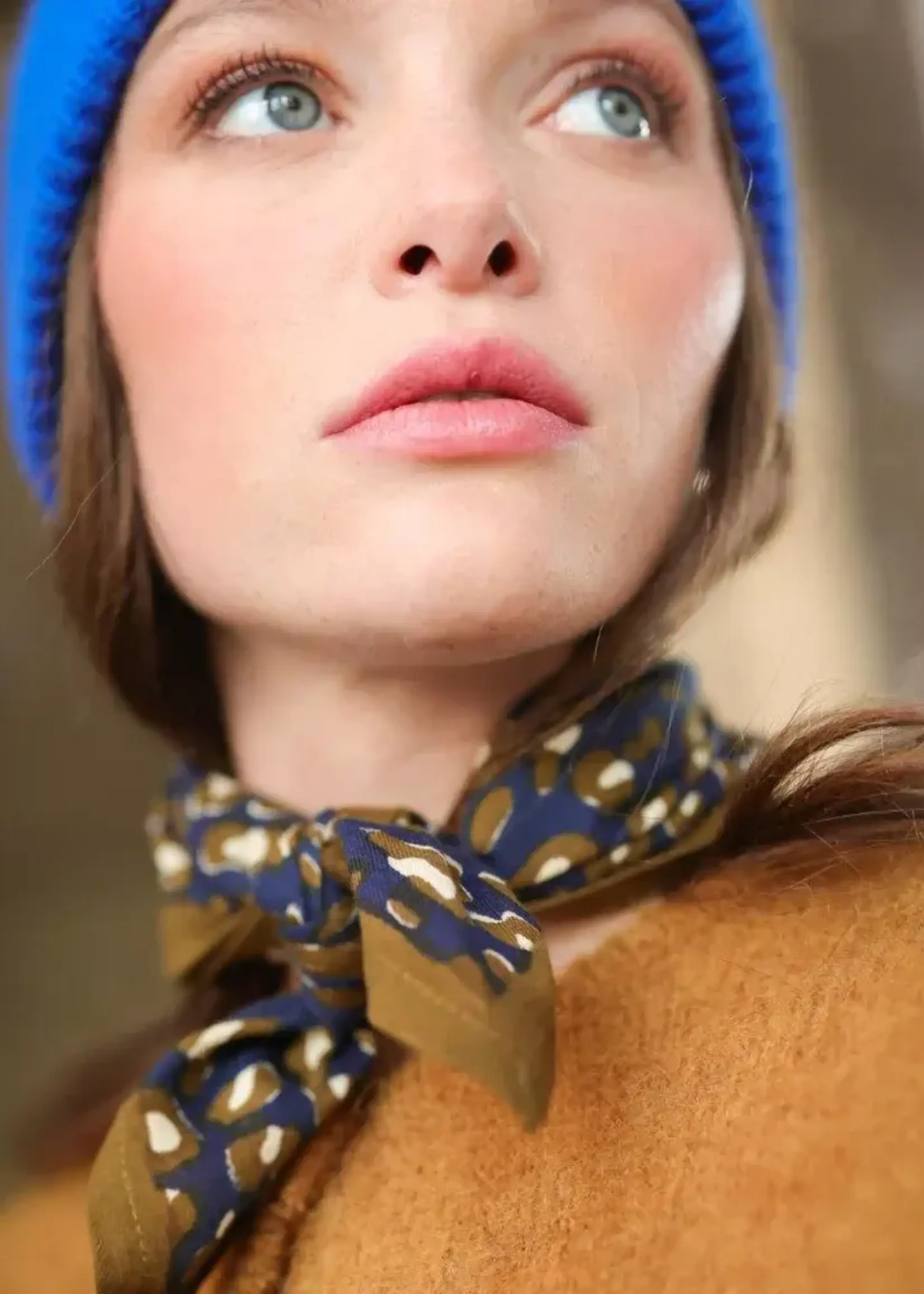 Bellemme Foulard  Petit - Léopard Navy